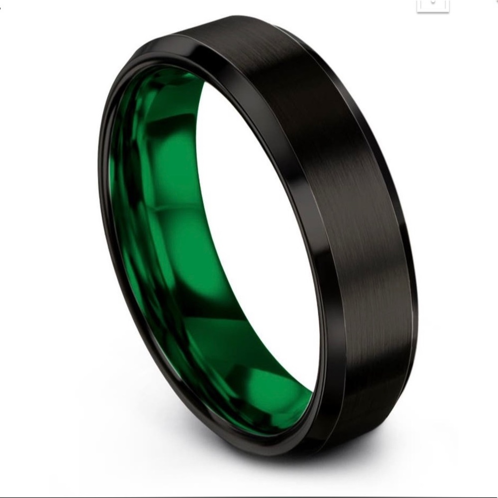 Black Tungsten Wedding Band